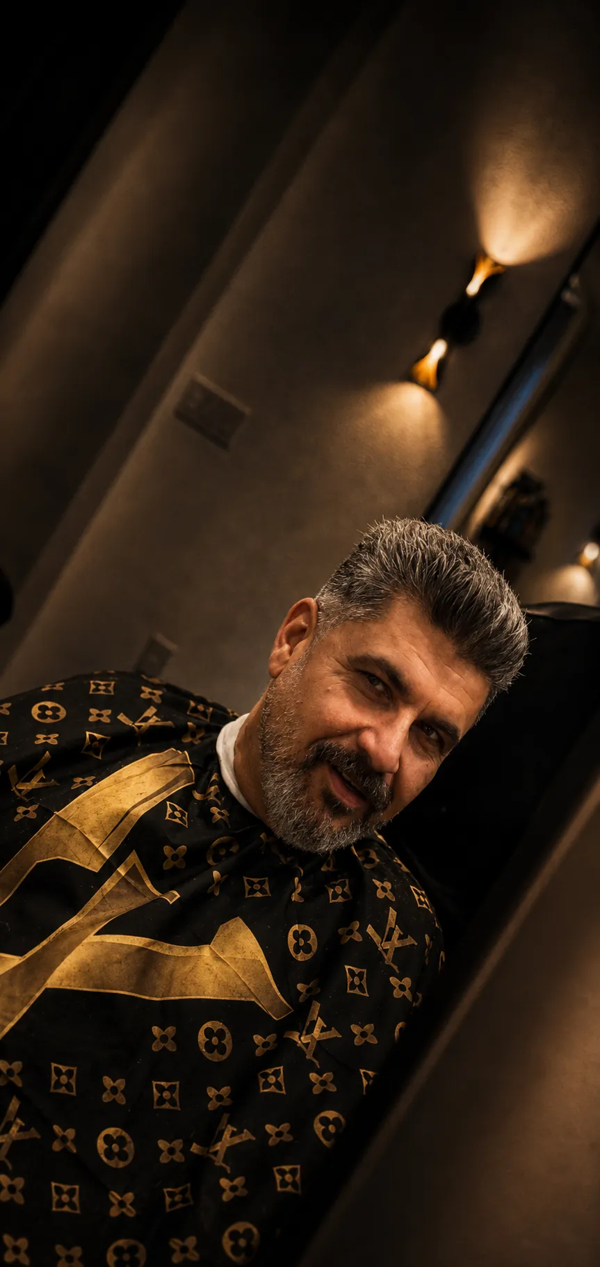 Grey beard trim and classic gentleman's cut at Yad Barbershop
